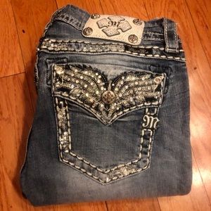 Miss Me Butterfly Slim Bootcut Jeans